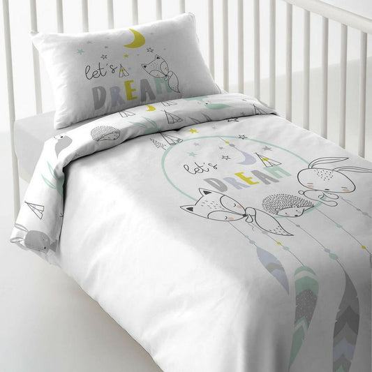Cot Quilt Cover Cool Kids Let'S Dream Reversible 100 x 120 + 20 cm 60cm cot